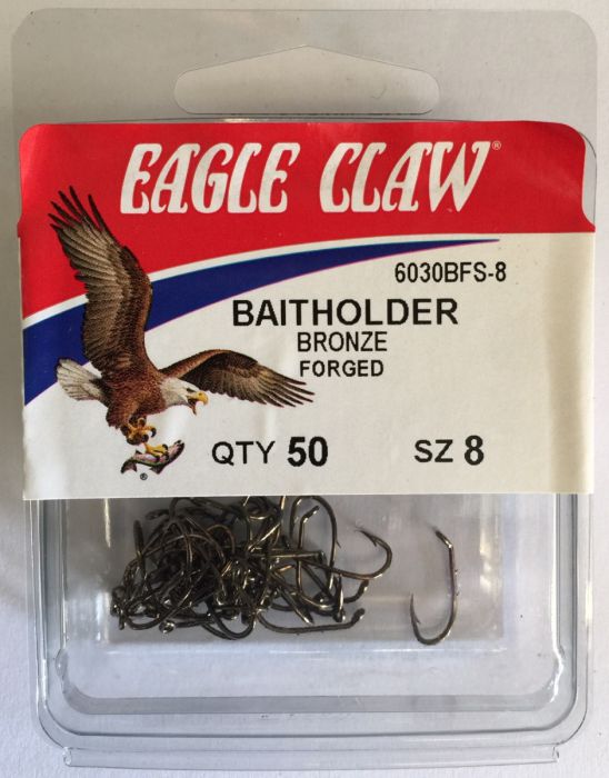 Eagle Claw Eagle Claw 139-8 Baitholder Hook, Bronze- Size 8 at