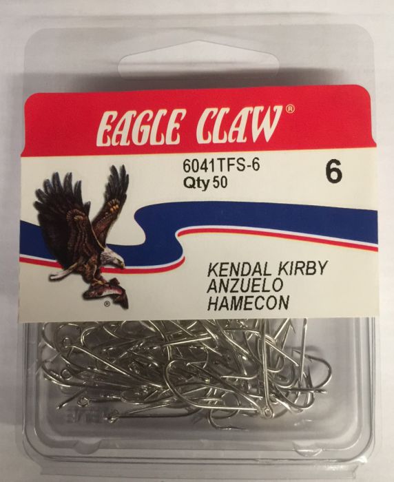 Eagle Claw Hooks Kendal Kirby Tinned Size 6 - 50 hooks