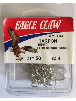 Eagle Claw Hooks Tarpon Tinned 4 - 50 Hooks