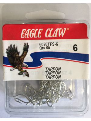 Eagle Claw Hooks Tarpon Tinned 6 - 50 Hooks